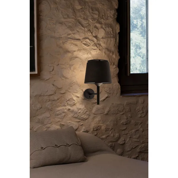 SAVORY Vegglampe Sort