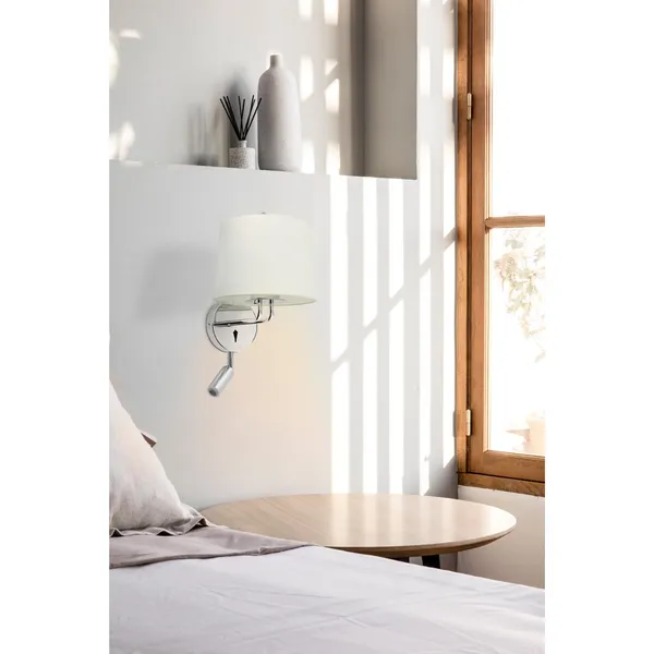 MONTREAL Lámpara de Pared Orientable Cromo/ Blanco
