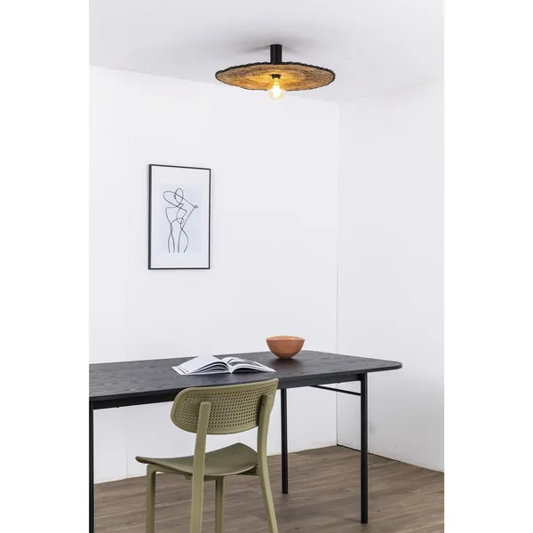 COSTAS 600 Wall/ Ceiling Light H14 Black/Rattan