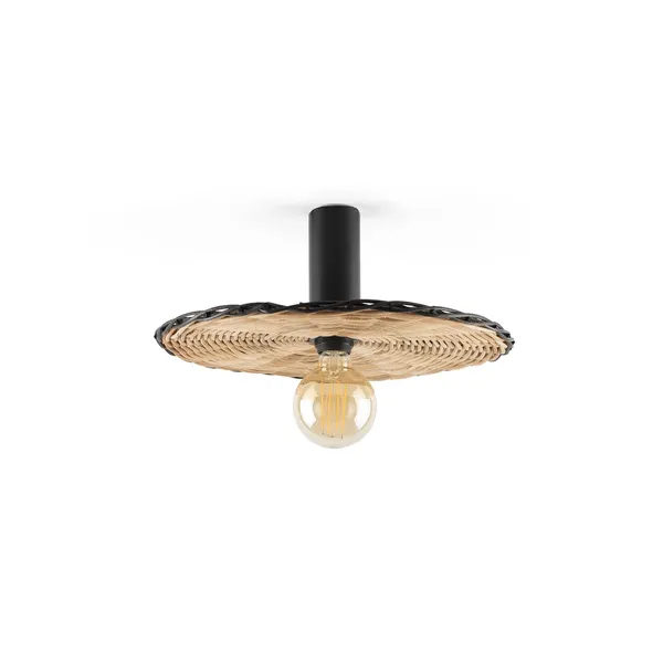 COSTAS 400 Væg/loftlampe H14 Sort/Rattan