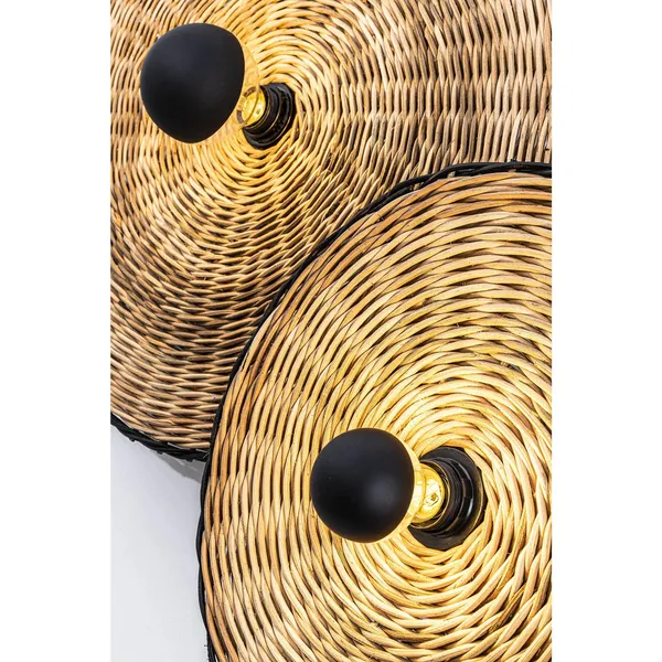 COSTAS 400 Væg/loftlampe H14 Sort/Rattan