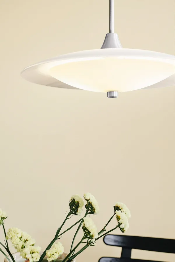 Baroni Lampa Wisząca Ø40 Opal/ Aluminiowy