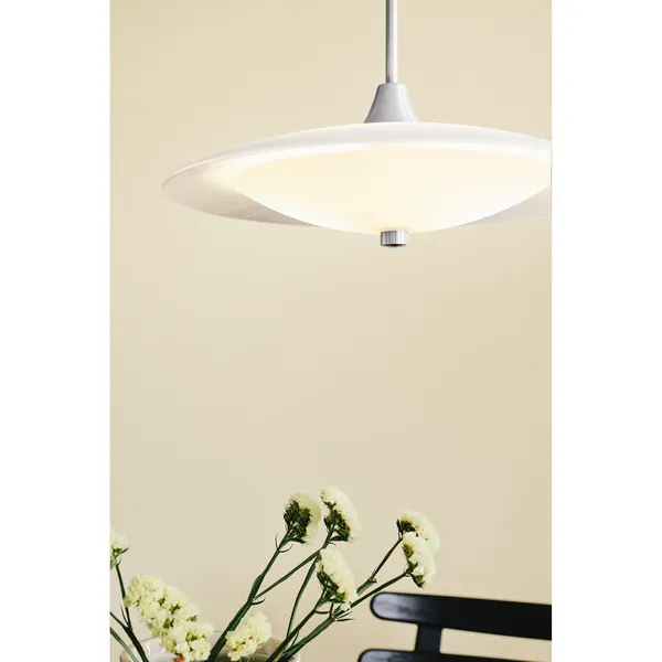 Baroni Pendel Ø46 Opal/Aluminium