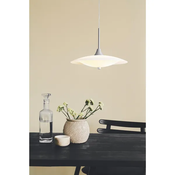 Baroni Pendel Ø46 Opal/Aluminium