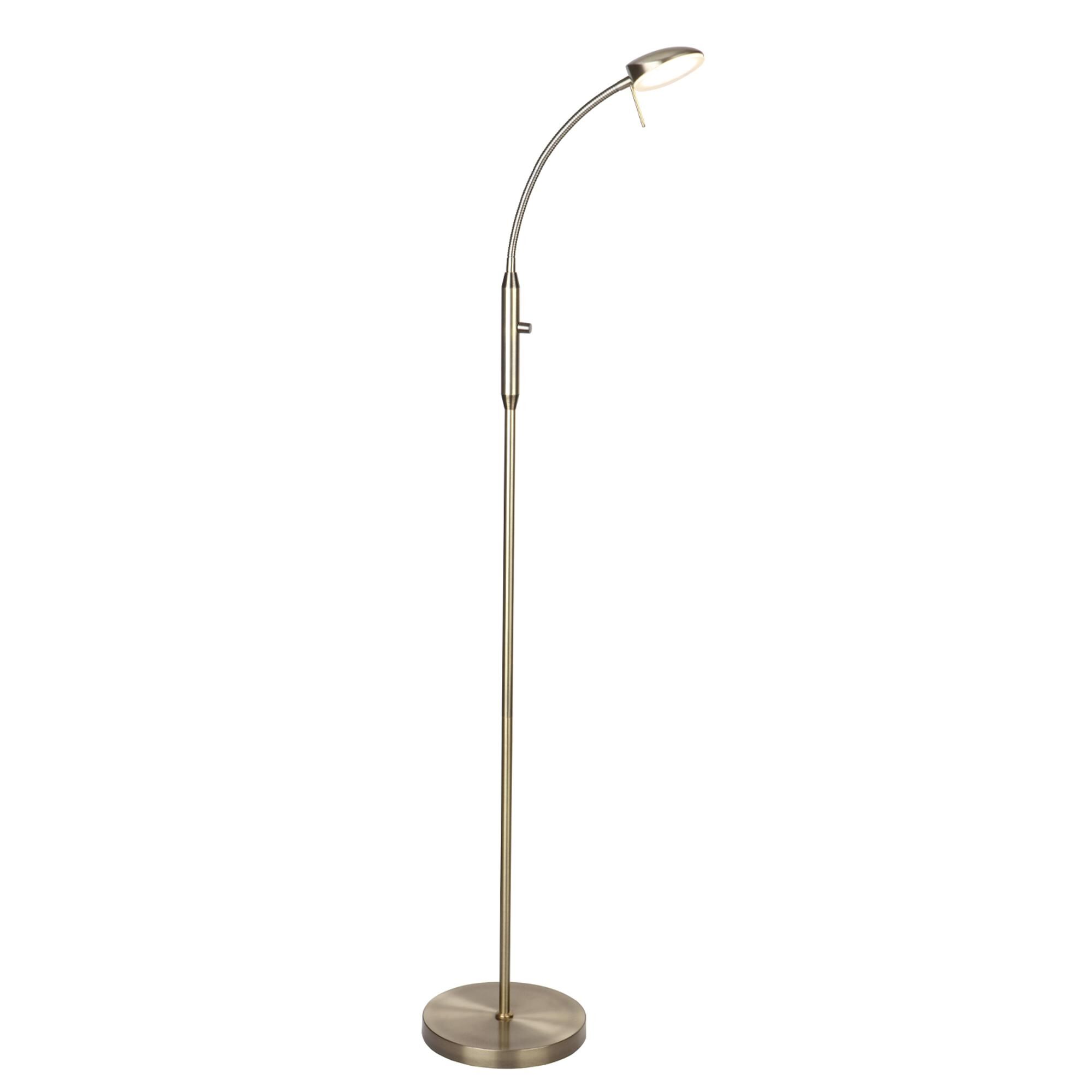 Vegas Golvlampa Dimmer Antik M&auml;ssing