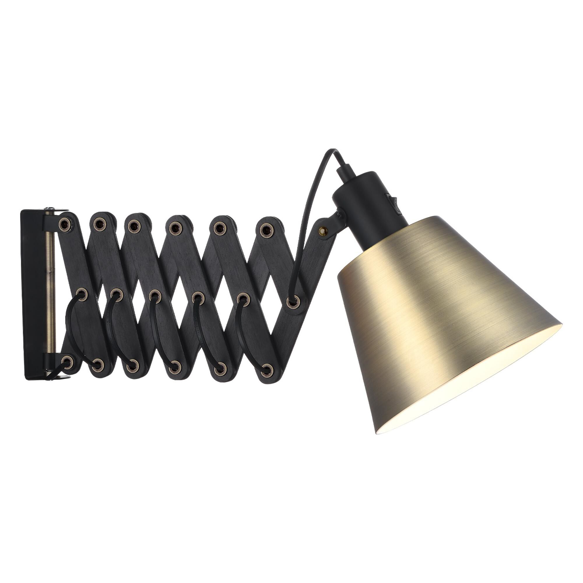 Vintage V&auml;gglampa Svart Oljad/Antik