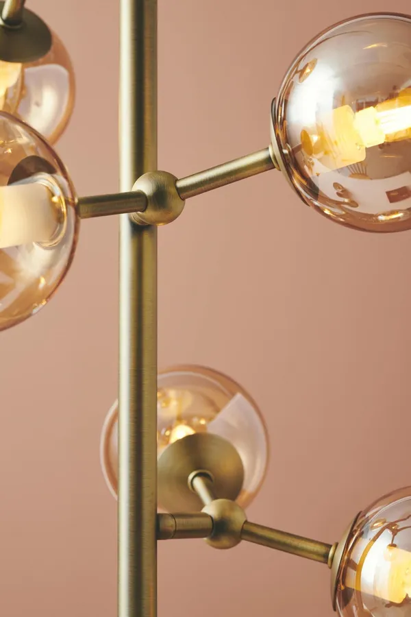 Atom Stehlampe, Messing