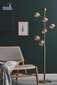 Atom Stehlampe, Messing