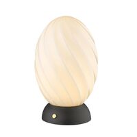 Twist Oval Bordlampe Opal/Sort