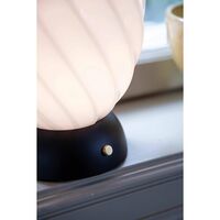 Twist Oval Bordlampe Opal/Sort
