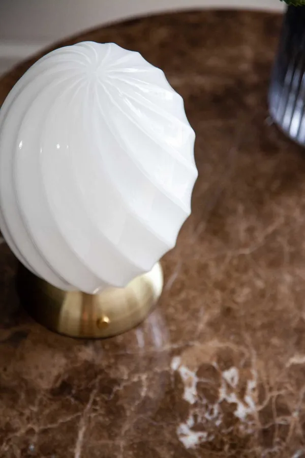 Twist Oval Bordlampe Opal/Sort