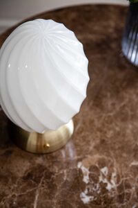 Twist Oval Bordlampe Opal/Sort