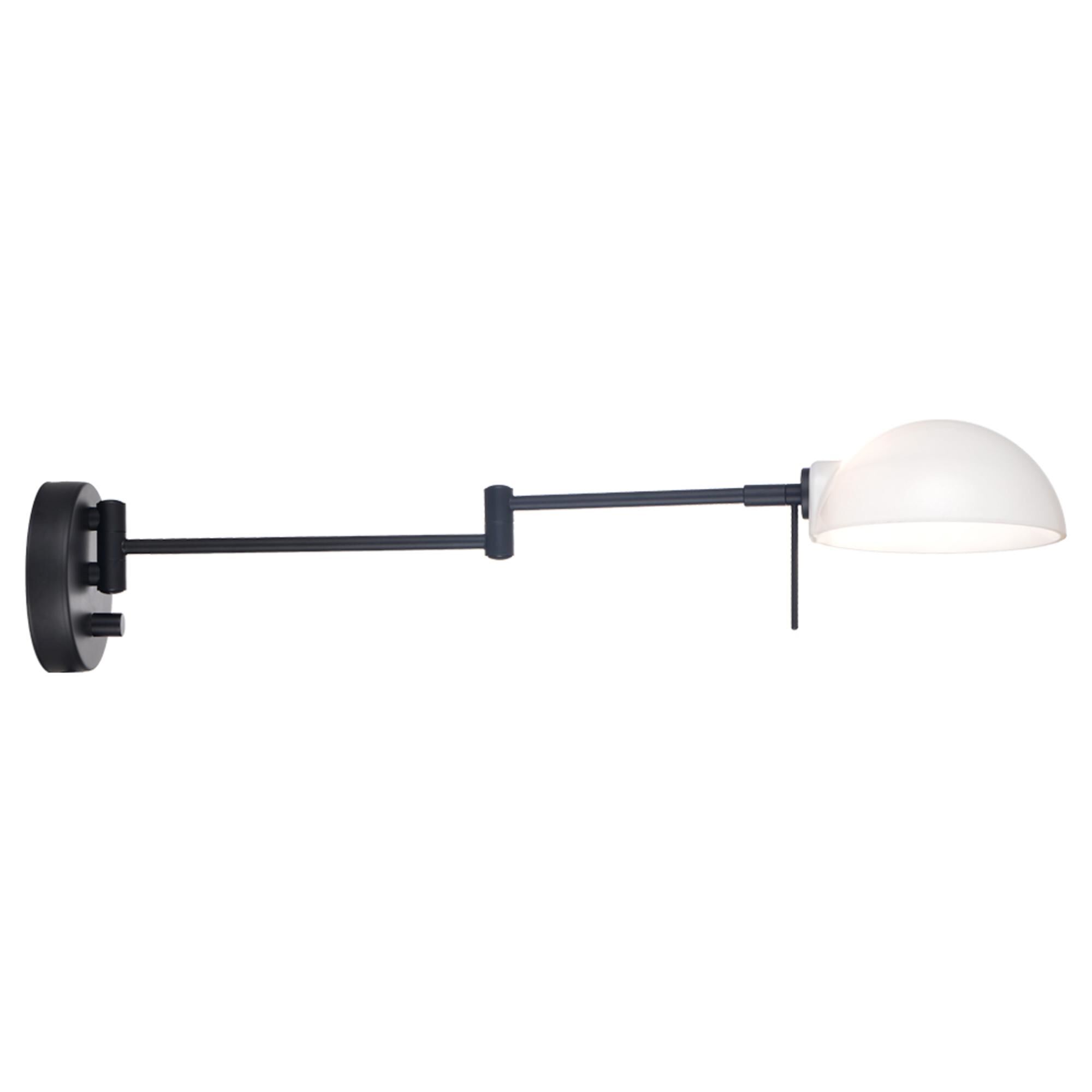 Copenhagen V&auml;gglampa M/arm Svart