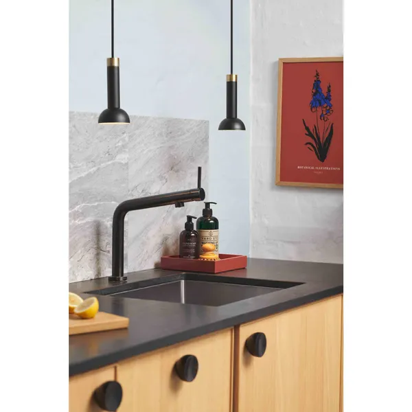 Torch Pendant Black/ Antique