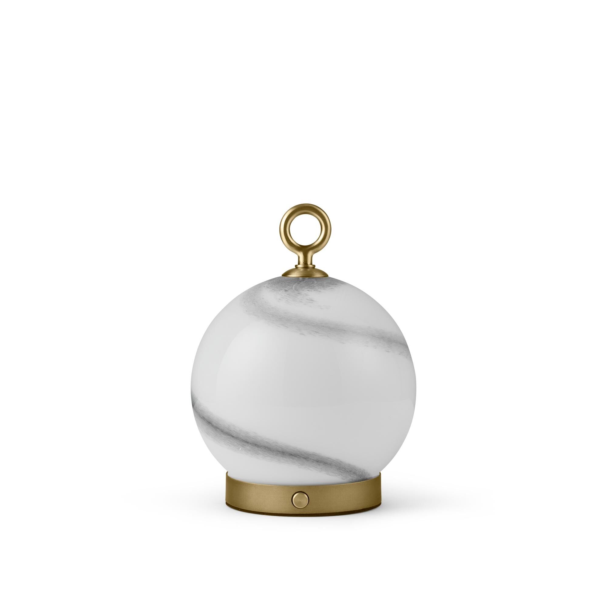 Stockholm Bærbar Lampe Marmor Grå/Antikk