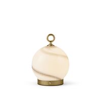 Stockholm Bærbar Lampe Marmor Grå/Antikk