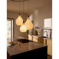 Drops Textile Pendel Ø30 Hvid