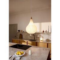 Drops Textile Pendel Ø38 Hvid