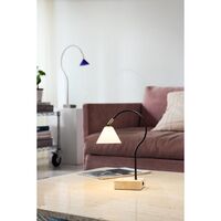Question Bærbar Lampe Sort/ Antikk Messing/ Opal
