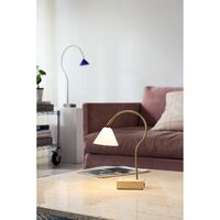 Question Bærbar Lampe Antikk Messing/Opal
