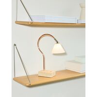 Question Bærbar Lampe Antikk Messing/Opal