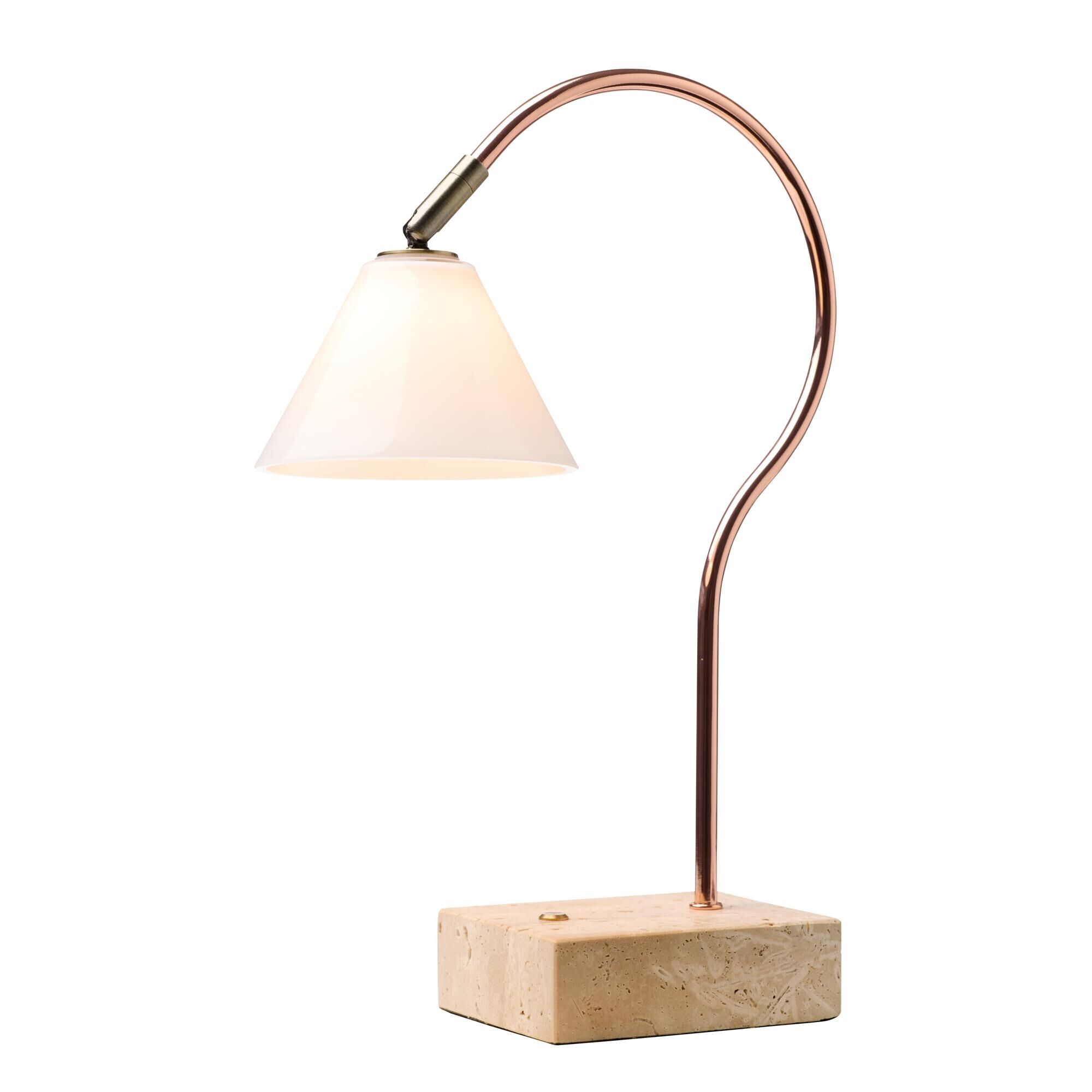 Question Bærbar Lampe Kobber/ Antikk Messing/ Opal