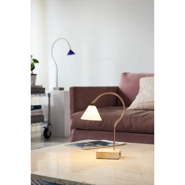 Question Bærbar Lampe Kobber/ Antikk Messing/ Opal