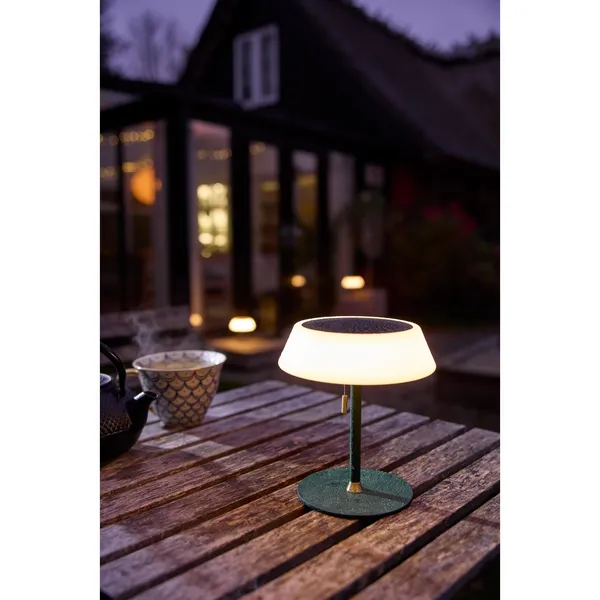 Solar-Tragbare Lampe Dunkelgrün
