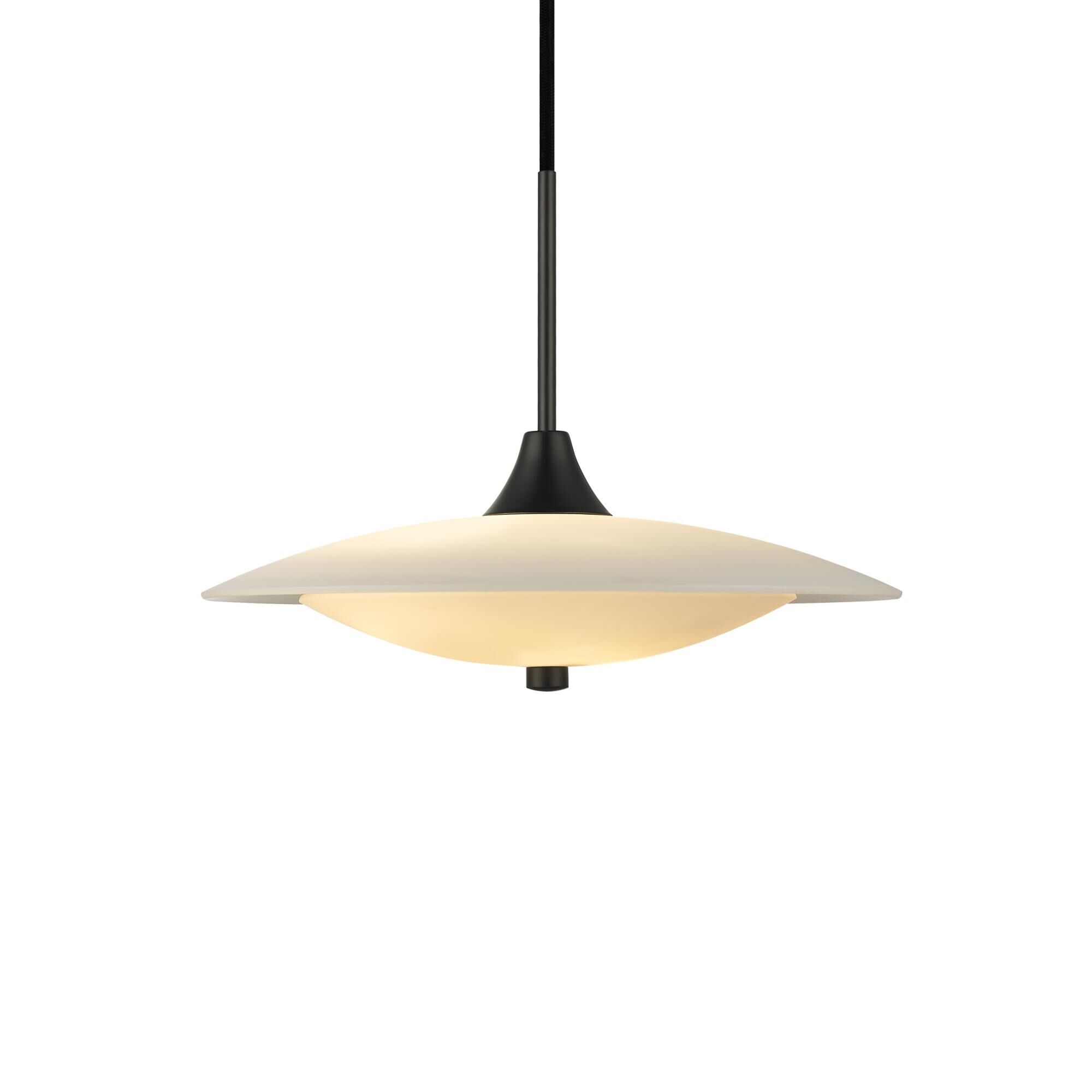 Baroni Taklampa &Oslash;40 Svart/ Opal