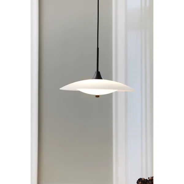 Lampa Wisząca Baroni Ø40 Czarny/ Opal