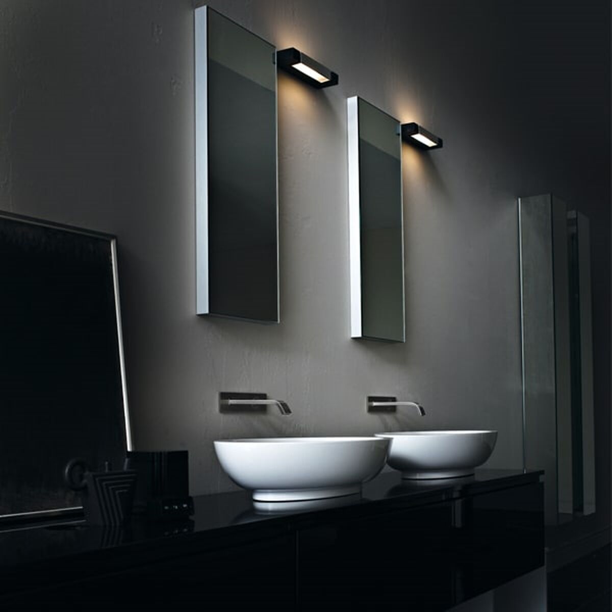 Ara Wall 29 Wall Light Polished Antracit Grey