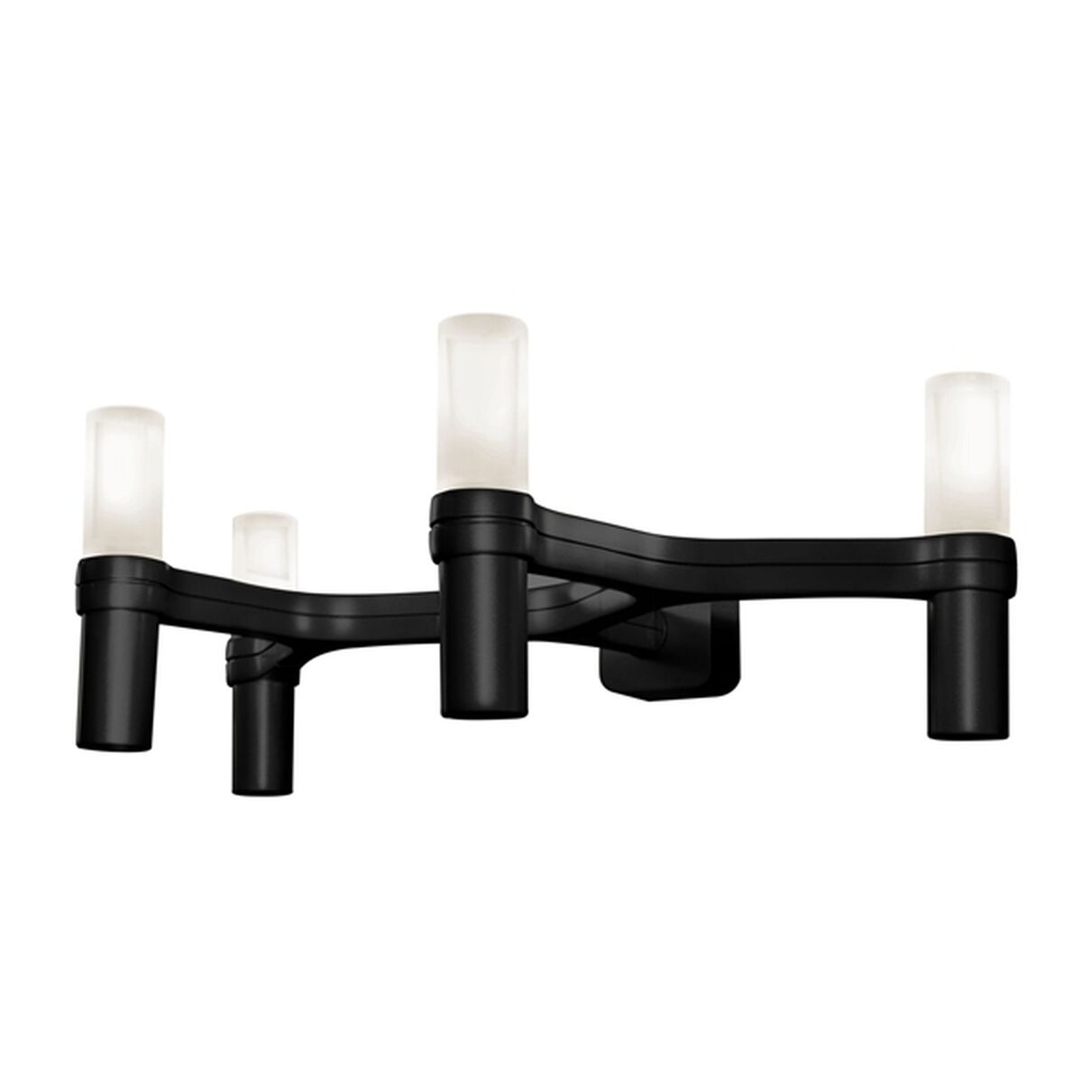 Crown 4 Wall Light Black