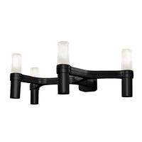 Crown 4 Wall Light Black