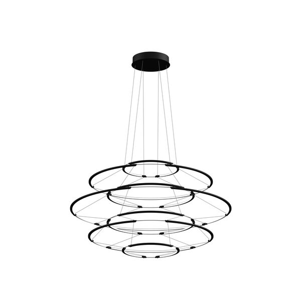 Drop 7 Lampadario Nero