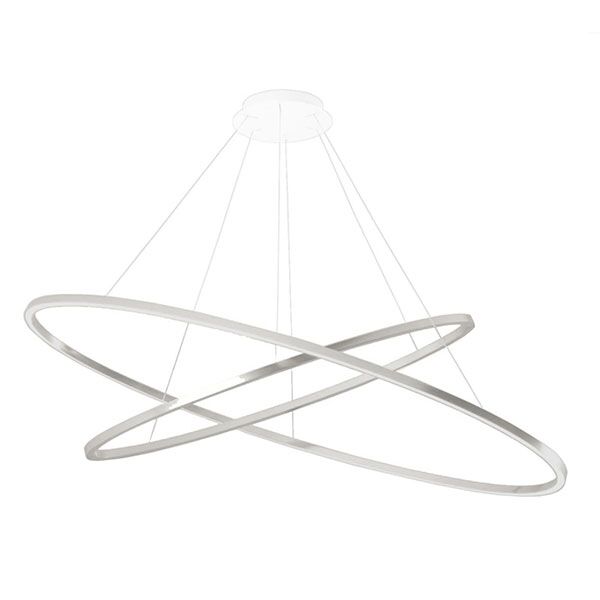 Ellisse Double Taklampa Polerad Aluminium/ Vit 2700K