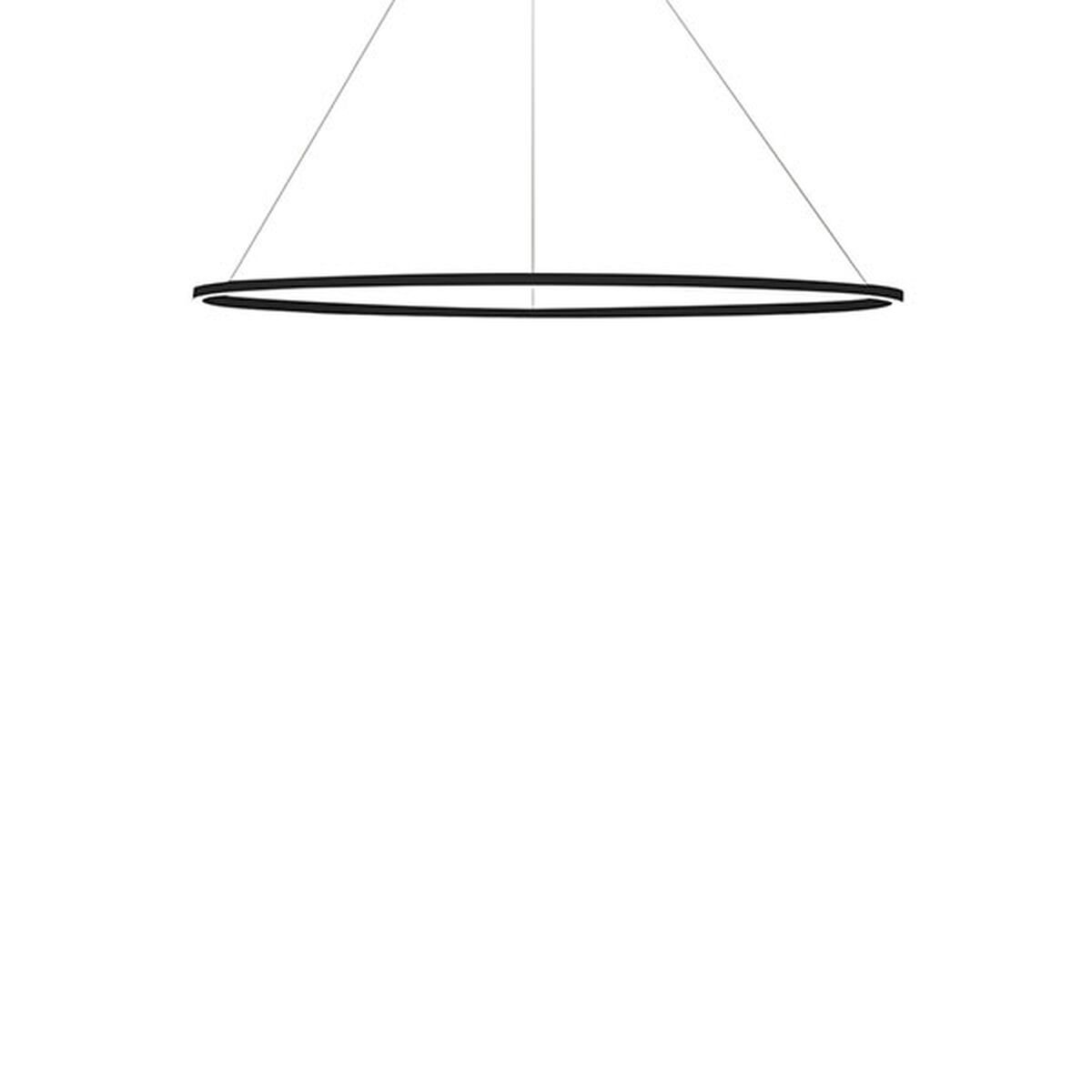 Ellisse Minor Pendant Oval Black/ White Downlight 2700k