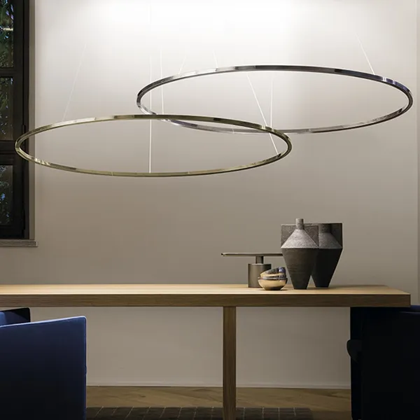 Ellisse Minor Hanglamp Ovaal Goud/ Wit Downlight 2700k