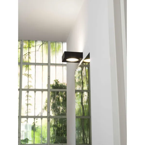 Fix Double Væglampe Up/Downlight Mat Sort