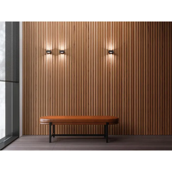 Fix Double Væglampe Up/Downlight Mat Sort