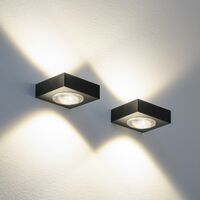 Fix Double Væglampe Up/Downlight Mat Sort