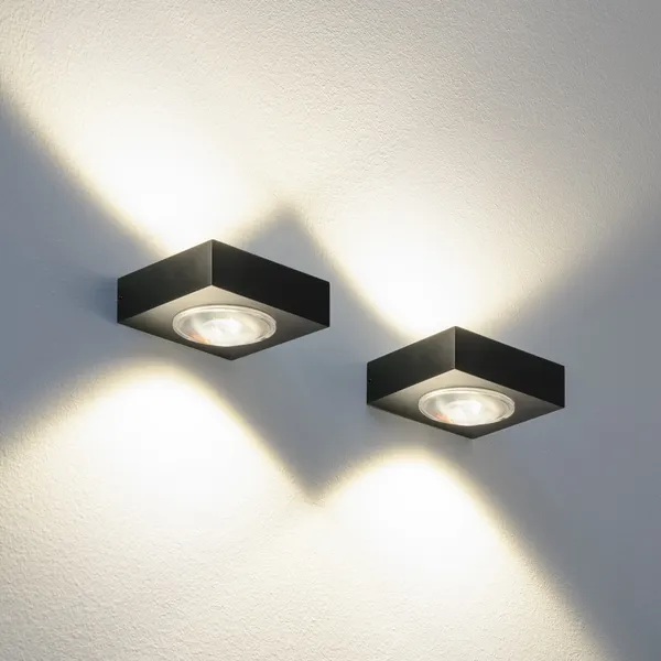 Fix Doppelwandleuchte Up/Downlight Mattweiß