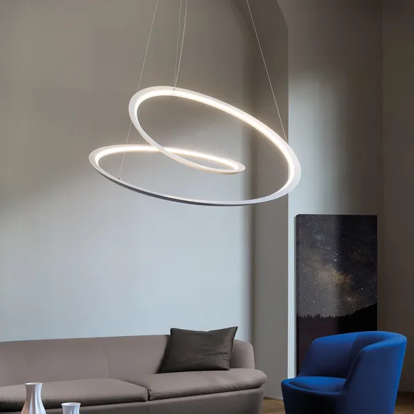 Kepler Lampadario Downlight Nero 3000K