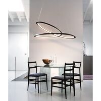 Kepler Lampadario Downlight Nero 3000K