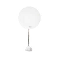 Kuta Tischlampe Chrom/ Weiß/ Marmor
