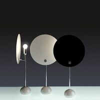 Kuta Tischlampe Chrom/ Weiß/ Marmor