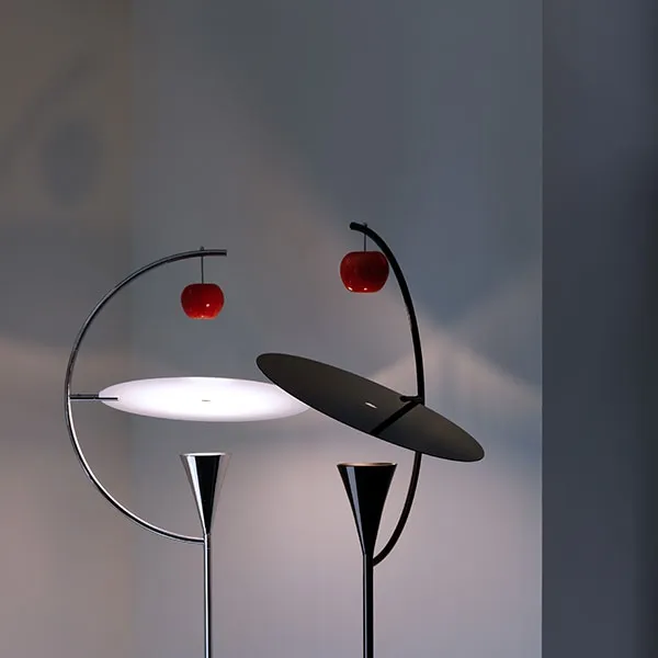 Newton Vloerlamp Chroom/ Wit