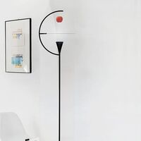Newton Gulvlampe Sort/ Hvid