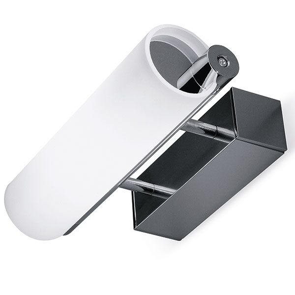 Norma 25 LED- V&auml;gglampa Krom/ Vit