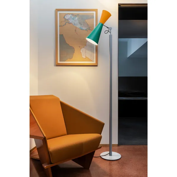Parliament Stehlampe Grün und Gelb