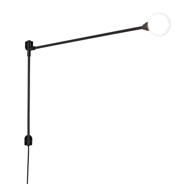 Mini Potence Pivotante V&auml;gglampa Svart